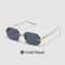 Rimless Designer Sunglasses with Diamond Cut Lens Frameless Metal UV Protection Shades