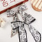 Floral Silk Hair Scarf Ribbon Korean Style Satin Hairband For Women 3