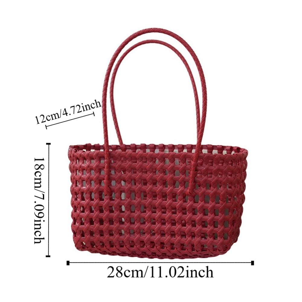 Beach Tote Bag Large Capacity Hollow PVC Summer Shoulder Handbag 3
