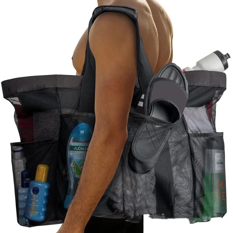 Extra Large Mesh Beach Bag with Pockets Lightweight Foldable Swim and Travel Tote