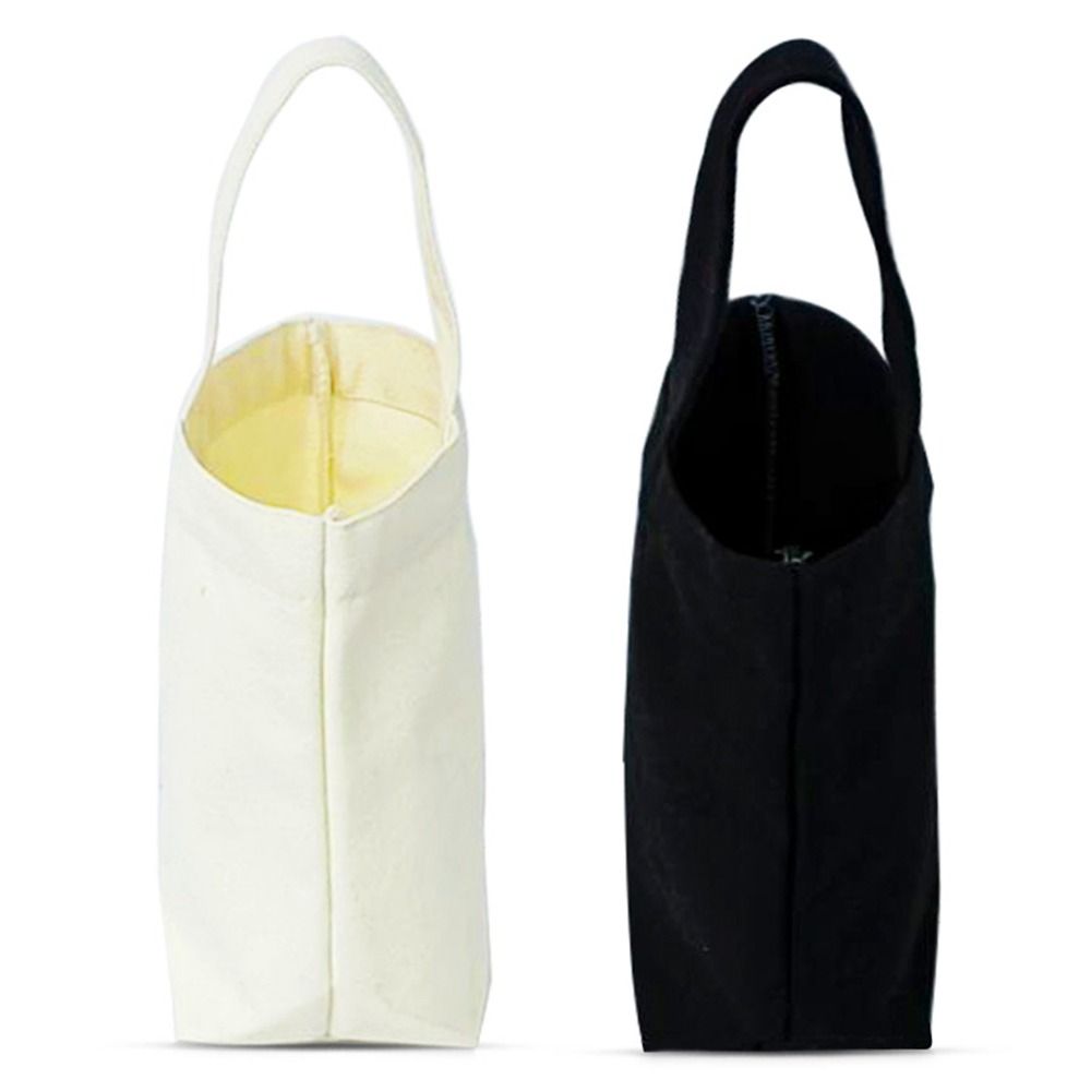 Large Capacity Canvas Tote Bag Minimalist Solid Color Everyday Handbag 2