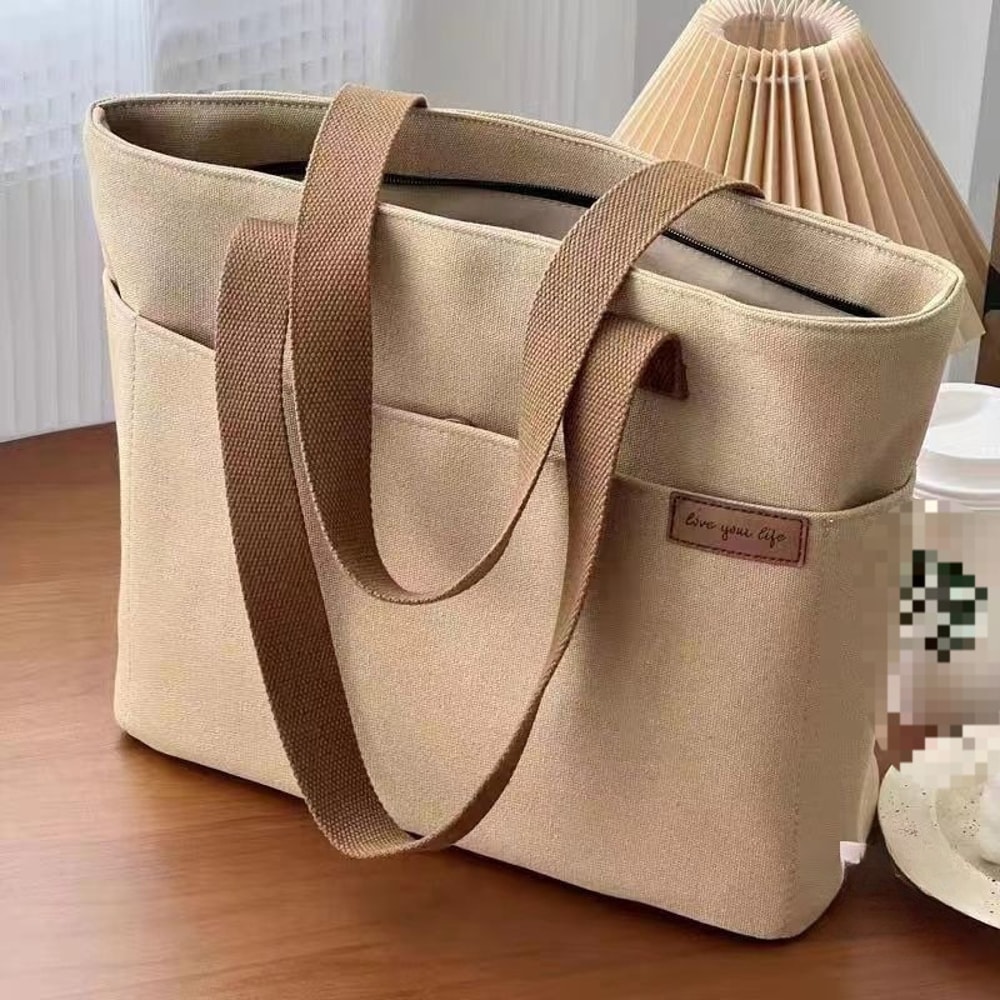 Large Capacity Canvas Tote Bag For Women Everyday Shoulder Shopping Bag 1