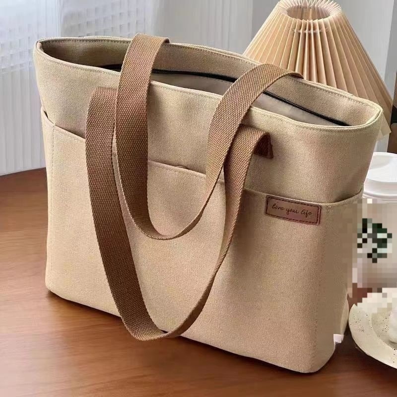 Large Capacity Canvas Tote Bag For Women Everyday Shoulder Shopping Bag 1