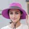 Womens Wide Brim Sun Hat With Ponytail Hole Breathable Waterproof Summer Beach Hat 3
