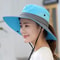 Womens Wide Brim Sun Hat With Ponytail Hole Breathable Waterproof Summer Beach Hat 7