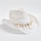 Handwoven Straw Beach Hat for Women Shell Decor Wide Brim Summer Sun Hat