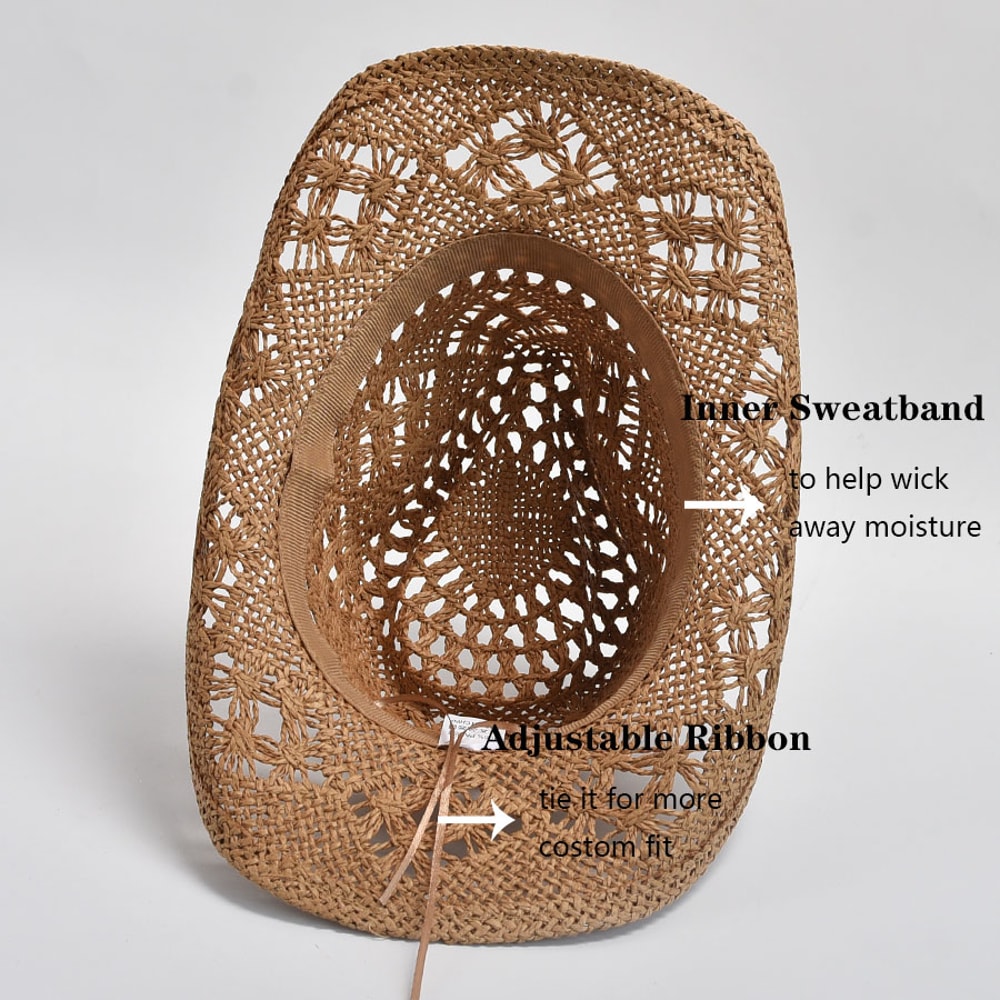 Handwoven Straw Beach Hat for Women Shell Decor Wide Brim Summer Sun Hat