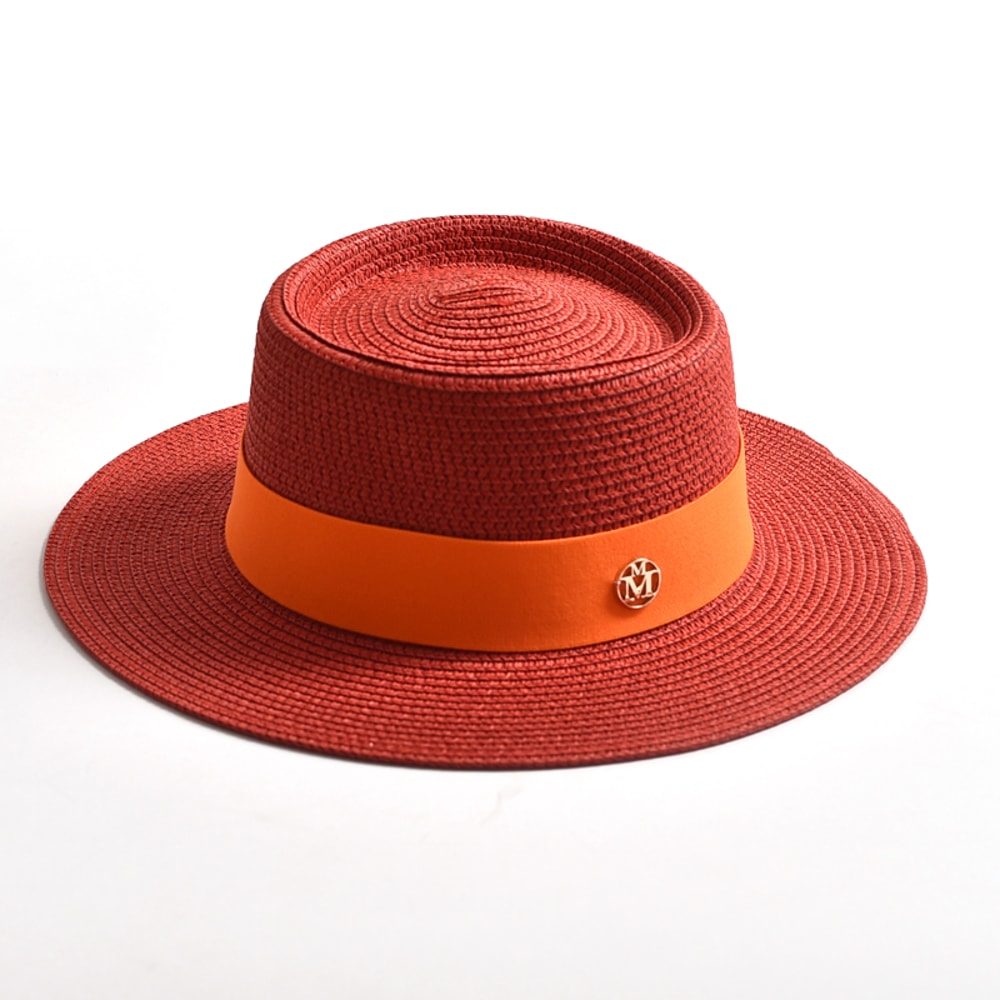 Wide Brim Straw Sun Hat For Women Beach Travel Ribbon Summer Hat 3