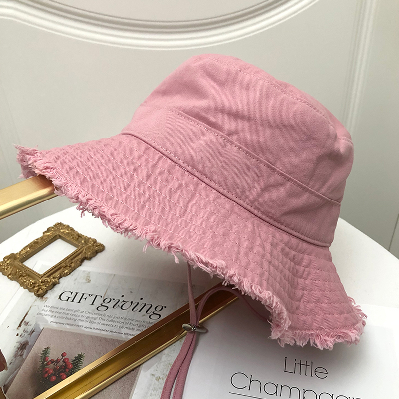 Fluffy Bucket Hat Women Summer Sun Hat Soft Beach Travel Fisherman Hat 1