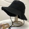 Fluffy Bucket Hat Women Summer Sun Hat Soft Beach Travel Fisherman Hat 3