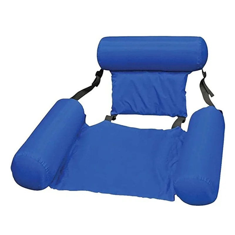 Inflatable Pool Lounge Chair With Headrest And Armrests Floating Recliner For Adults 5