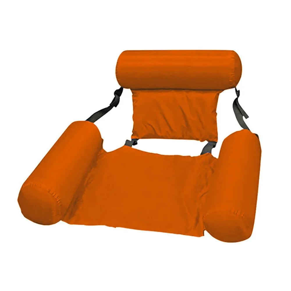 Inflatable Pool Lounge Chair With Headrest And Armrests Floating Recliner For Adults 7