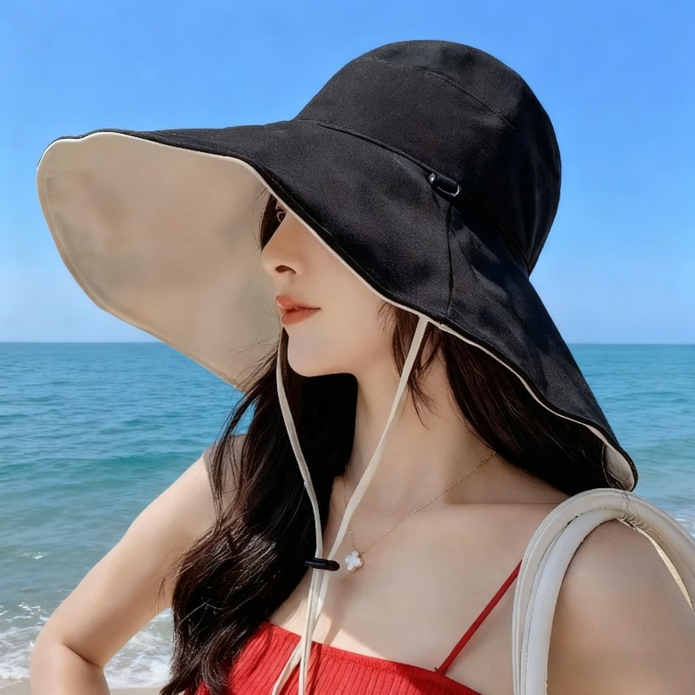 Reversible Wide Brim Sun Hat Lightweight Summer Beach UV Protection Hat