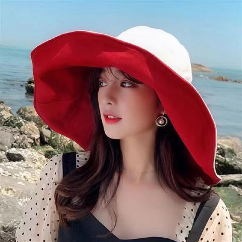 Reversible Wide Brim Sun Hat Lightweight Summer Beach UV Protection Hat