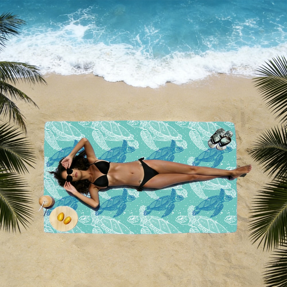 Sand Free Microfiber Beach Towel Quick Dry Lightweight Travel Towel