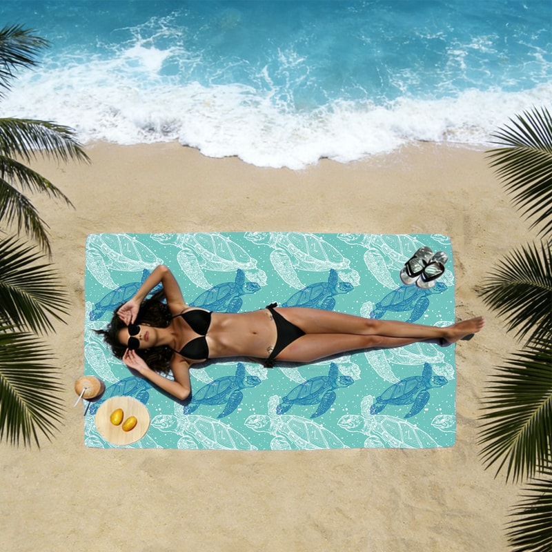 Sand Free Microfiber Beach Towel Quick Dry Lightweight Travel Towel