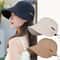 Foldable Wide Brim Sun Hat with UV Protection Adjustable Cotton Beach Hat for Women