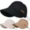 Foldable Wide Brim Sun Hat with UV Protection Adjustable Cotton Beach Hat for Women