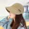 Foldable Wide Brim Sun Hat with UV Protection Adjustable Cotton Beach Hat for Women