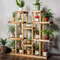 Multi Tier Wooden Plant Stand Indoor Outdoor Natural Pine Plant Shelf Rack 4