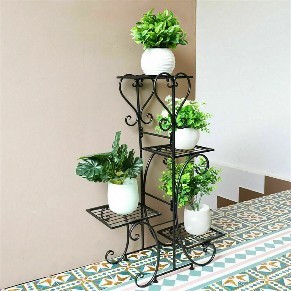 Tier Metal Plant Stand Indoor Outdoor Flower Pot Display Rack 1