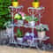 Tier Metal Plant Stand Indoor Outdoor Flower Pot Display Rack 6