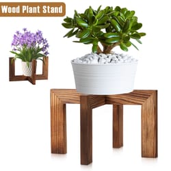 modern wooden plant stand indoor minimalist flower pot holder for home decor