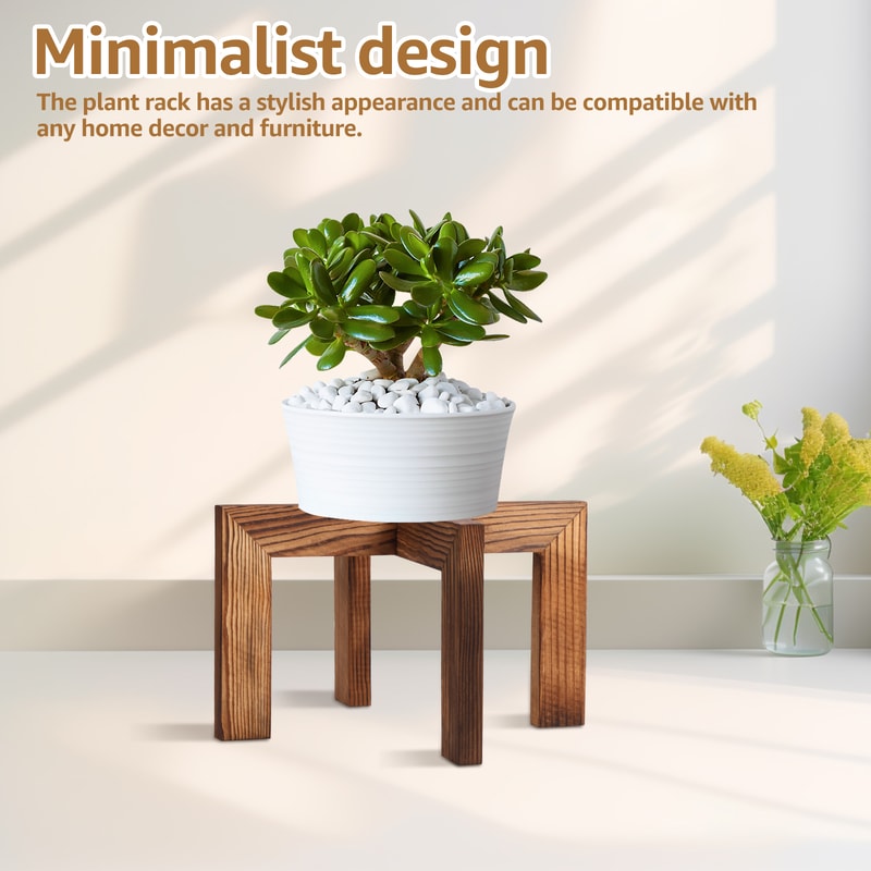 Modern Wooden Plant Stand Indoor Minimalist Flower Pot Holder For Home Decor 3
