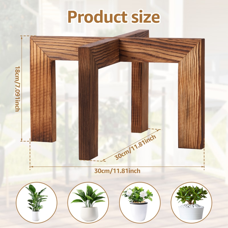 Modern Wooden Plant Stand Indoor Minimalist Flower Pot Holder For Home Decor 5