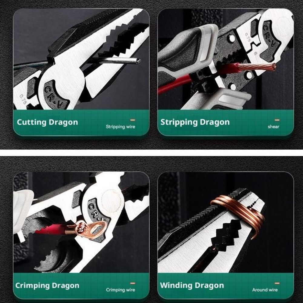 Professional Electrician Pliers Multi Function Wire Cutter Long Nose Tool 1