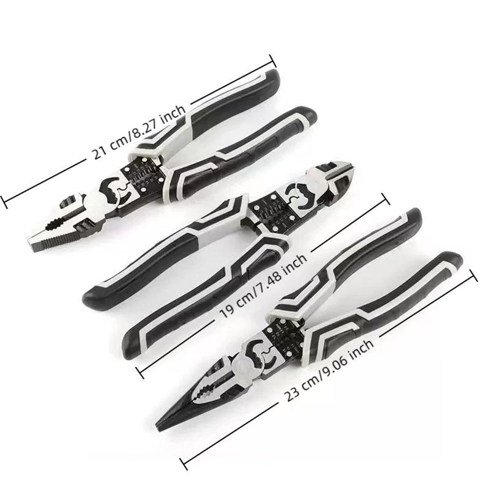 Professional Electrician Pliers Multi Function Wire Cutter Long Nose Tool 4