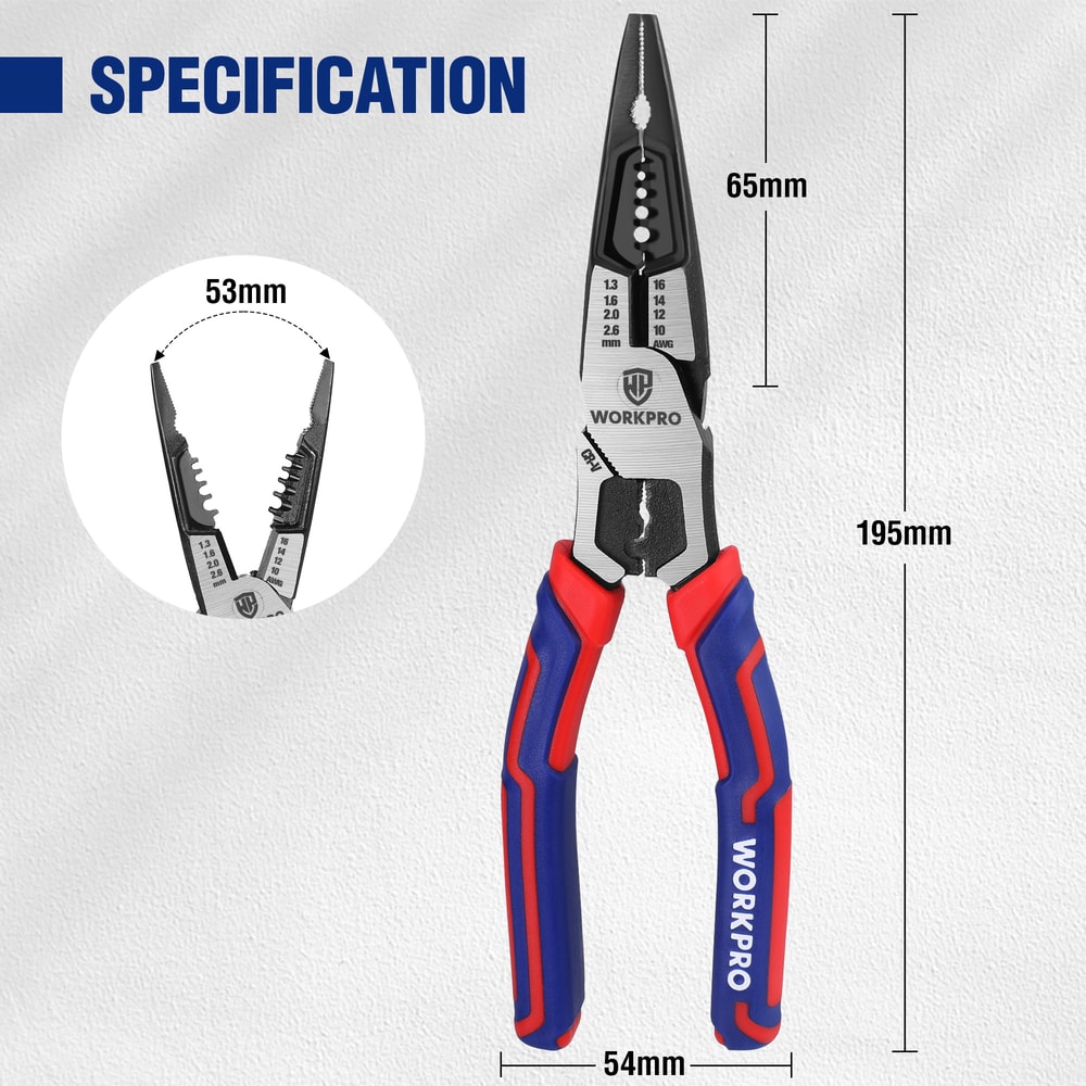 Multifunction Needle Nose Pliers Wire Cutter Precision Electrician Tool