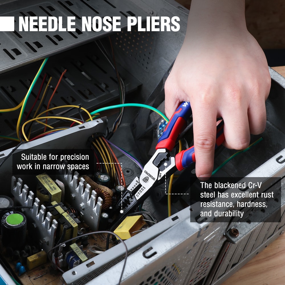 Multifunction Needle Nose Pliers Wire Cutter Precision Electrician Tool