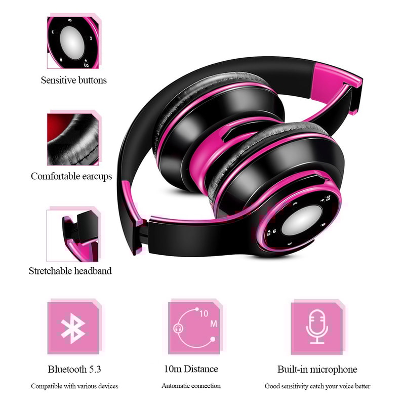 Wireless Bluetooth Headphones Foldable Stereo Sport Headset 2