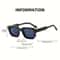 Retro Rectangle Sunglasses Vintage UV Protection Fashion Eyewear For Men Women 1