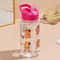 Cute Dinosaur Straw Water Bottle Portable Kids Ice Cream Cup 10