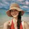 Wide Brim Straw Sun Hat For Women Beach Bucket Hat UV Protection Summer Cap 2