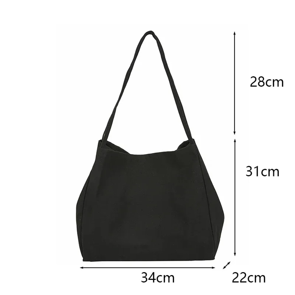 Large Capacity Canvas Tote Bag Reusable Grocery Shopper For Women Travel Shoulder Bag 4