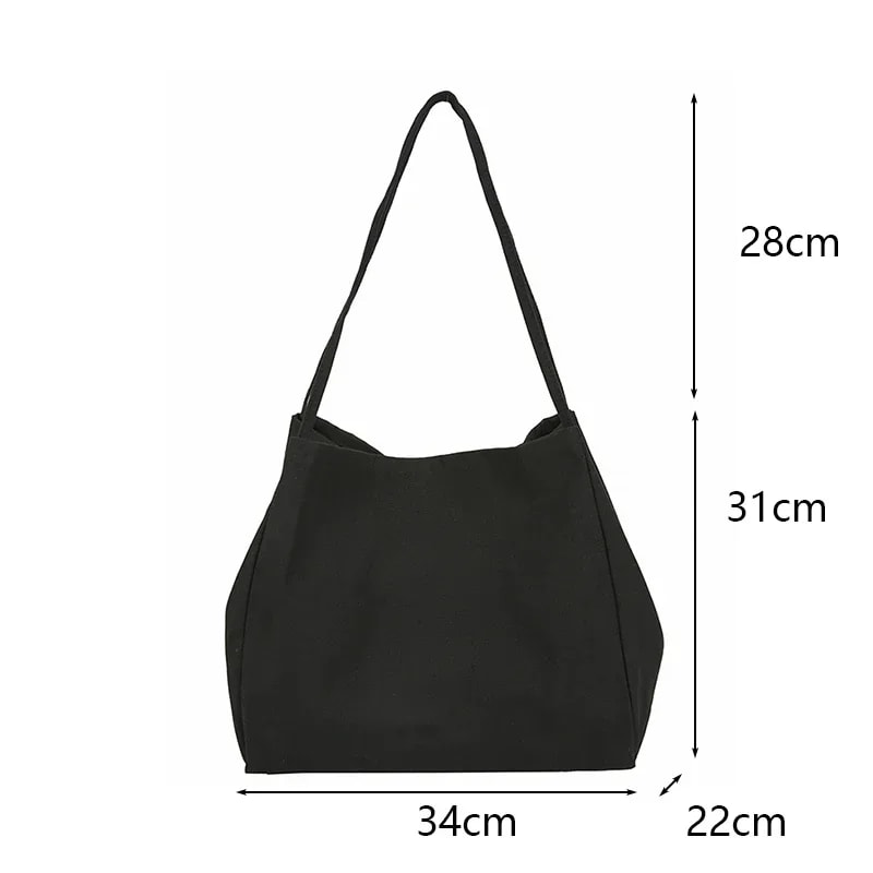 Large Capacity Canvas Tote Bag Reusable Grocery Shopper For Women Travel Shoulder Bag 4