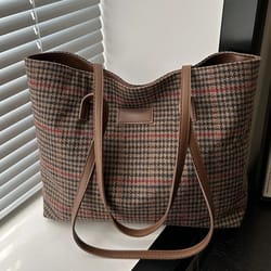 large capacity canvas tote bag stylish soft bucket shoulder commuter bag for women