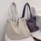 Corduroy Tote Bag For Women Large Capacity Shoulder Shopper Bag 0