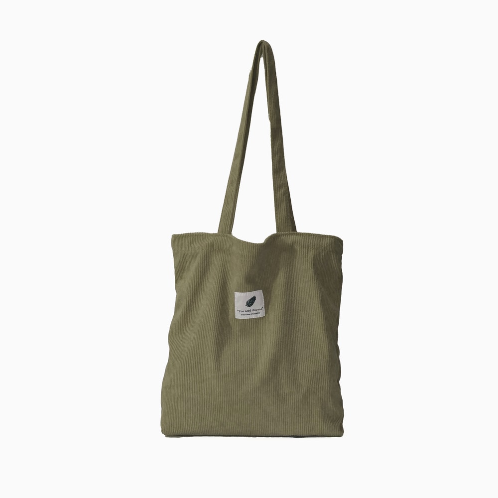 Corduroy Tote Bag for Women Large Capacity Casual Shopper Shoulder Bag