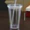 Double Layer Transparent Tumbler with Straw Reusable Insulated Water Bottle Cup