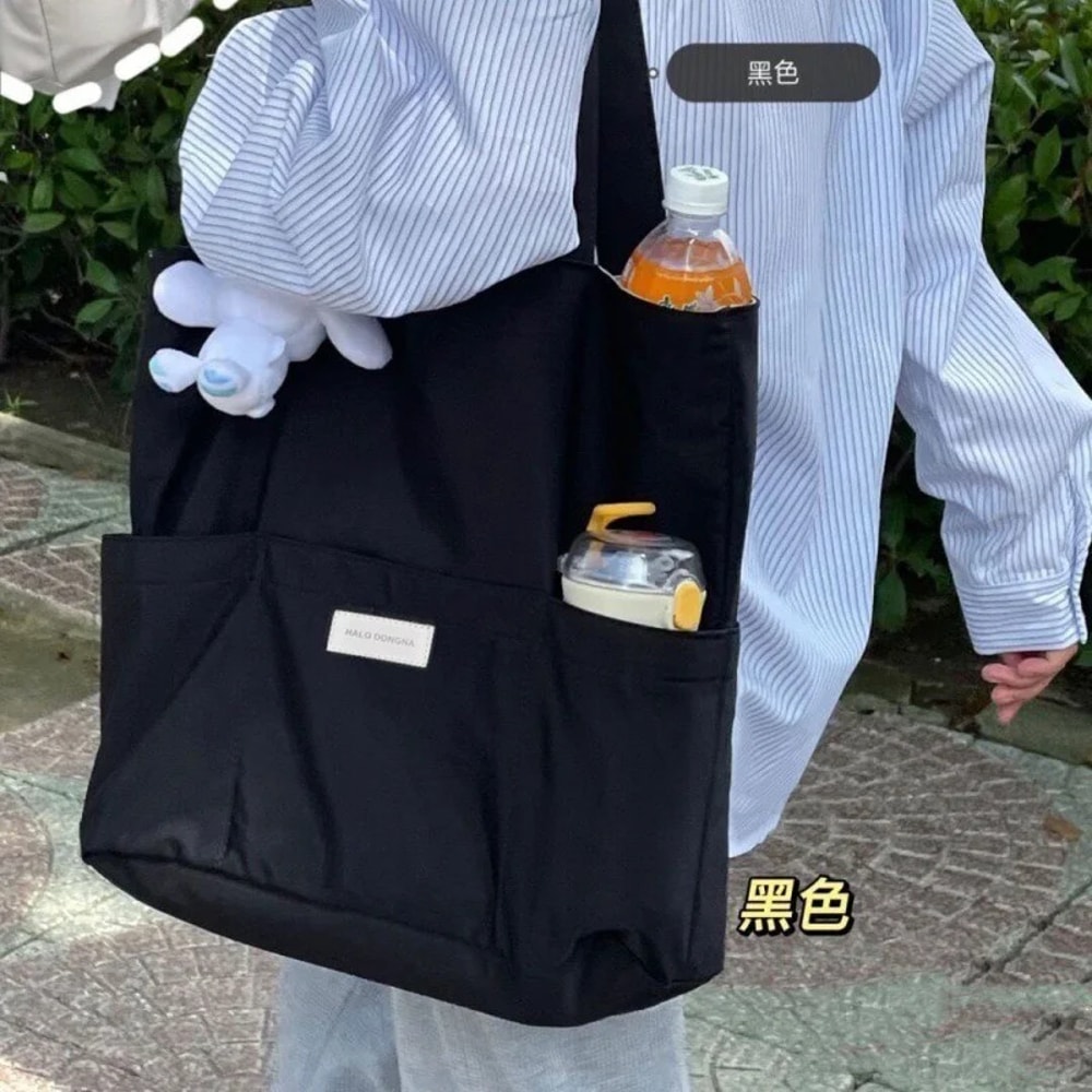 Large Capacity Canvas Tote Bag for Women Casual Shoulder Shopping Beach Bag