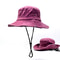Unisex Washed Cotton Bucket Hat Sun Protection Wide Brim Outdoor Fishing Hat 7