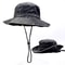 Unisex Washed Cotton Bucket Hat Sun Protection Wide Brim Outdoor Fishing Hat 8