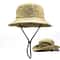 Unisex Washed Cotton Bucket Hat Sun Protection Wide Brim Outdoor Fishing Hat 9