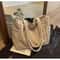 Corduroy Tote Bag For Women Large Capacity Shoulder Handbag With Zipper 1
