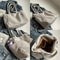 Corduroy Tote Bag For Women Large Capacity Shoulder Handbag With Zipper 5