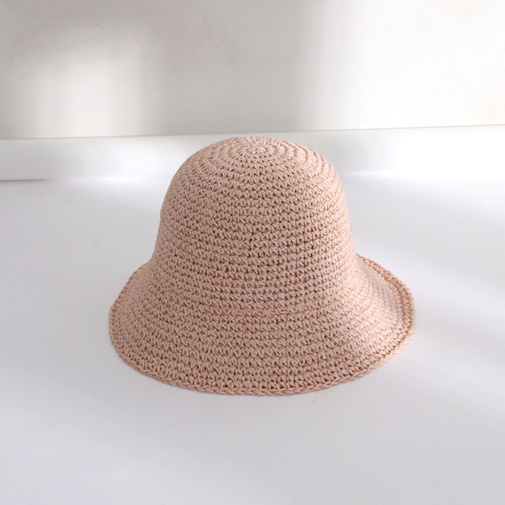 Handwoven Straw Sun Hat Women Wide Brim Summer Visor Bucket Hat 6